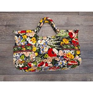 NWOT Vera Bradley PoppyFields Cotton Handled Clutch Bag